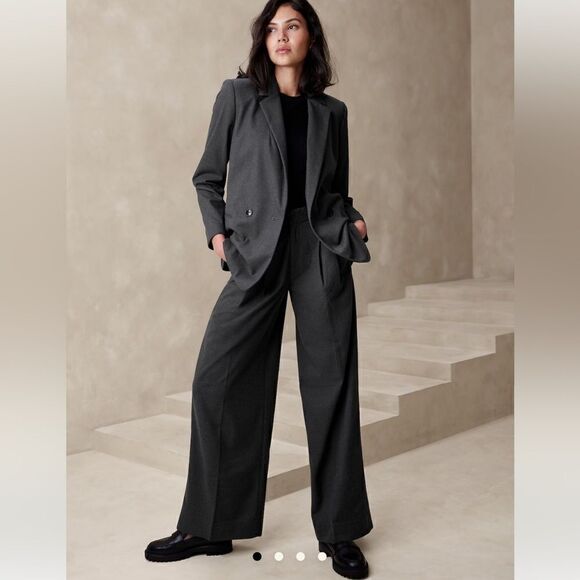 Banana Republic WIDE-LEG FLANNEL TROUSER - Picture 1 of 4